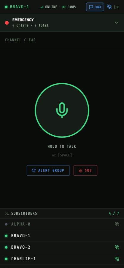 The application on a phone